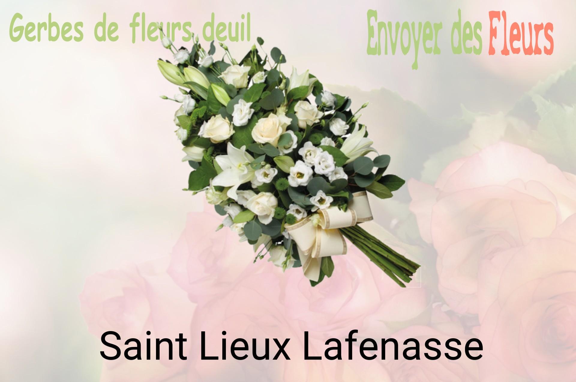 Gerbe de fleurs de deuil livrée à Saint-Lieux-Lafenasse